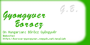 gyongyver borocz business card